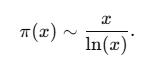 Asymptotic behavior of counting primes and x/log(x)